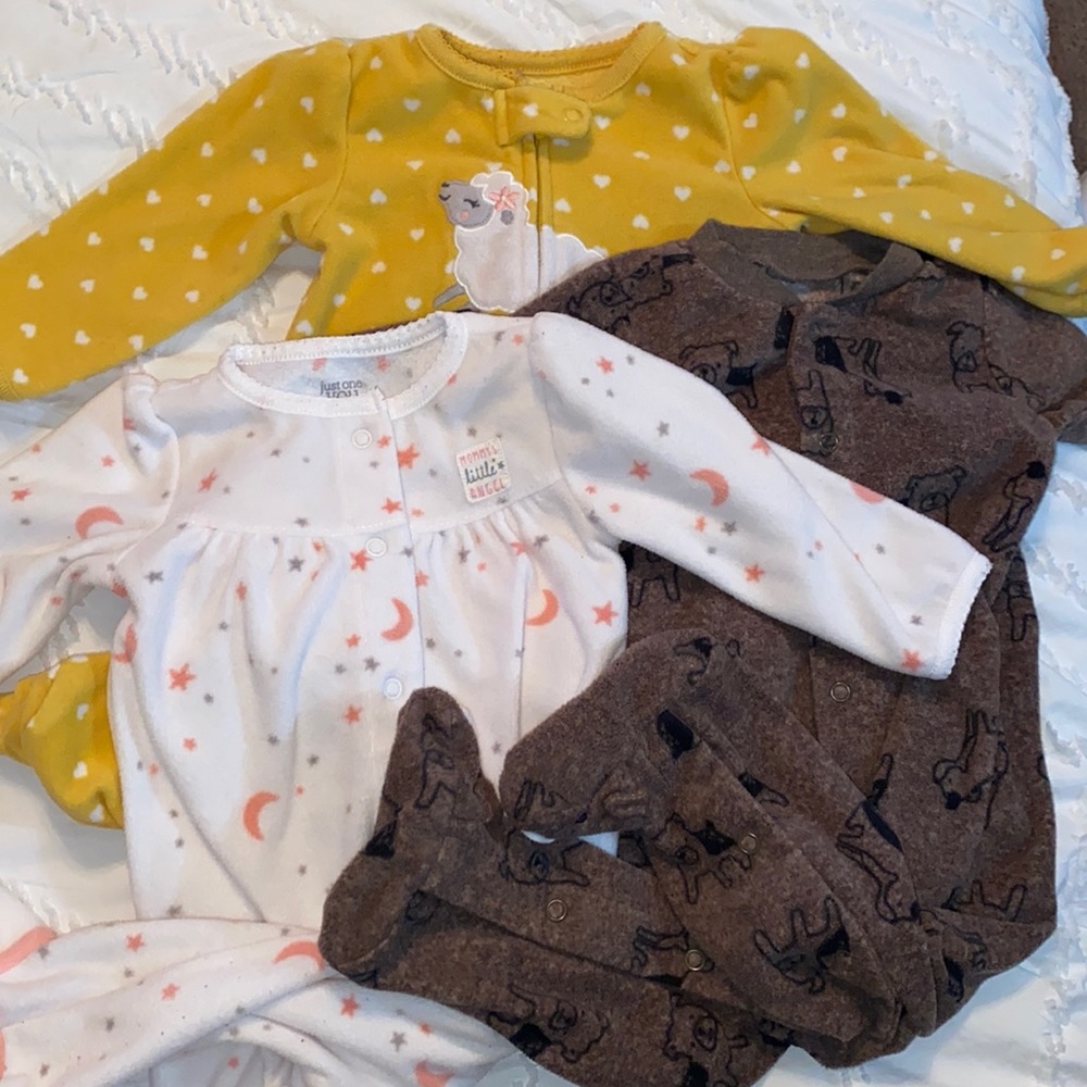 3 Pack Felt Pajamas